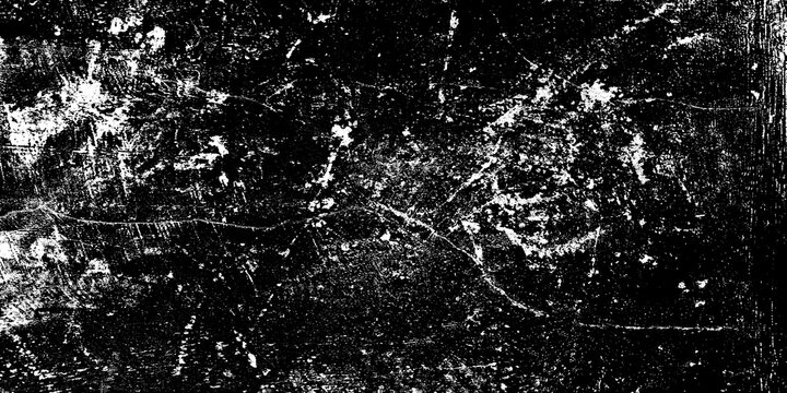Black and white grunge texture background with heavy scratches, weathered surface, and rustic distress effects.