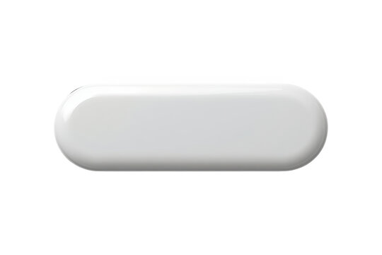 Rounded white tablet capsule shape