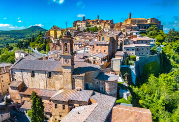 Obraz premium Aerial view of Montepulciano,Tuscany, Italy