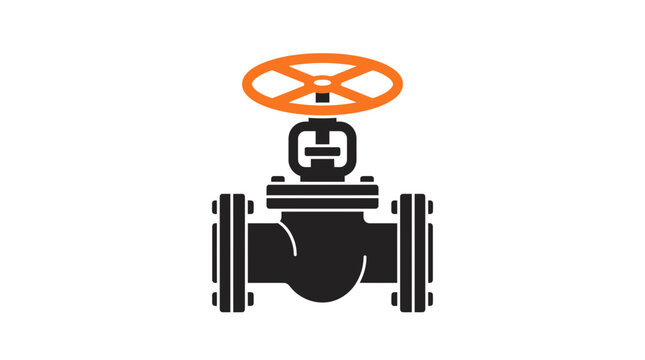 Industrial Gate Valve Icon Isolated on Transparent Background