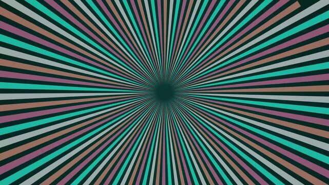 Multicolored rays extending from a central point creating a dynamic sunburst pattern for diverse visual projects
