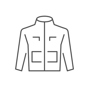 Racing jacket line outline icon