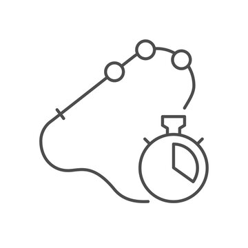 Race lap time line icon