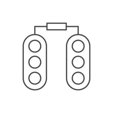 Traffic light line outline icon