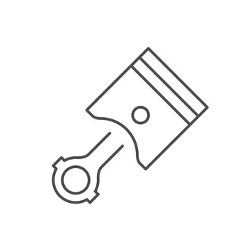 Engine piston line outline icon