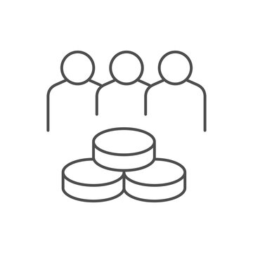 Investment fund line outline icon