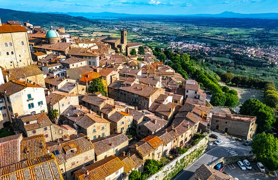 View of Cortona, Arezzo, Tuscany, Italy