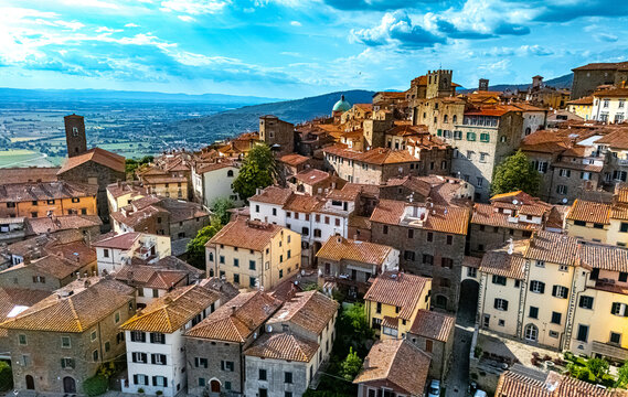 View of Cortona, Arezzo, Tuscany, Italy