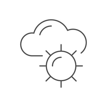 Sunny weather line outline icon
