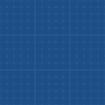 Blueprint seamless pattern with white grid lines on blue background. Seamless pattern for horizontal or vertical alignment. Geometric matrix grid pattern for technical, architectural digital.