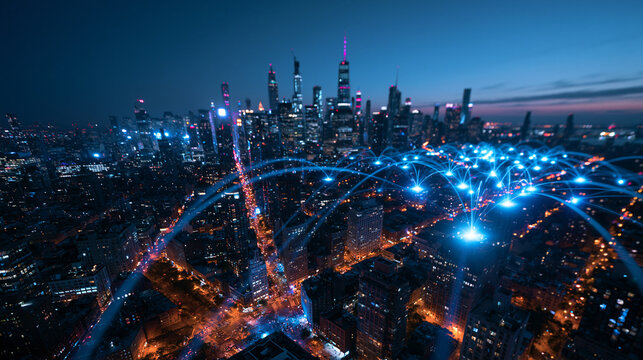 Smart City Network Connection and Digital Communication Technology