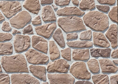 Brown Flagstone Wall as Background