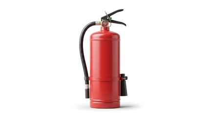 Obraz premium Fire extinguisher, front view, isolated on pure white background, hyperrealistic studio product photography