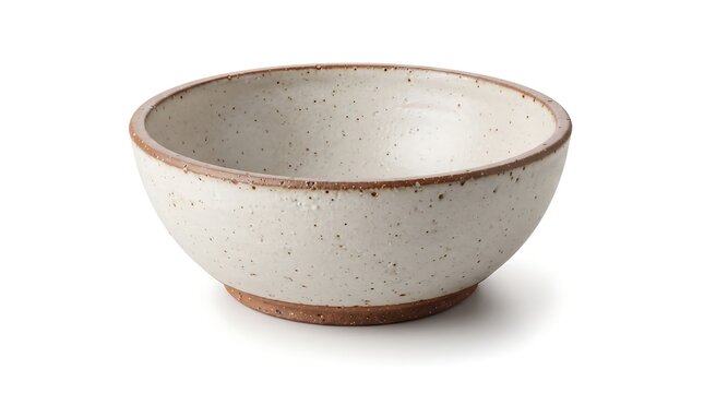Ceramic soup bowl, 45-degree angle view, isolated on pure white background, hyperrealistic studio product photography