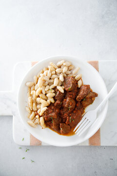 Beef goulash with homemade pasta