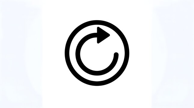 refresh icon isolated on white background, reload arrow symbol, refresh arrow icon, update and reload symbol