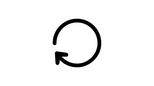 refresh icon isolated on white background, reload arrow symbol, refresh arrow icon, update and reload symbol