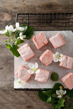 Homemade berry marshmallow