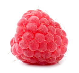 One fresh ripe raspberry isolated on white © New Africa