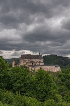 Vianden Castle in Vianden in the north of Luxembourg one of the largest fortified castles west of the Rhine
