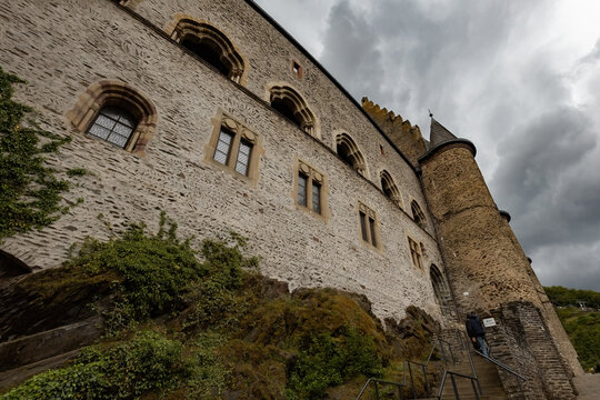 Exterior detauls of Vianden Castle in Vianden in the north of Luxembourg one of the largest fortified castles west of the Rhine
