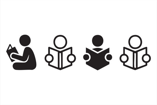 Education Reading Icons for Students, Libraries, Schools, and Learning Platforms