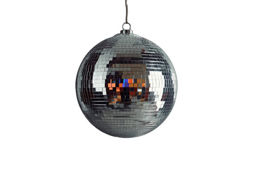 Obraz premium Hanging Silver Mirrored Disco Ball