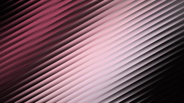 abstract rose gold diagonal slats motion background seamless loop, elegant 3d metallic striped louvers with shimmering light