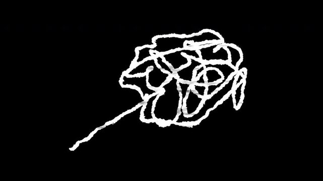 Doodle arrow wiggle animation sketchy white line icon sticker crayon pencil style