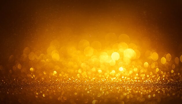 Golden bokeh light background with soft glow.
