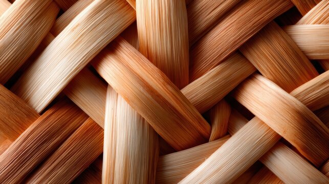 A close-up view showcasing the intricate weave of natural fiber baskets, revealing impressive craftsmanship and the beauty of traditional artisanal techniques.