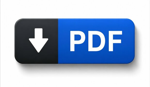 Download button with pdf text and arrow icon