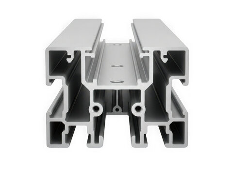 aluminum profile extrusion cross section structural framing material isolated on transparent background