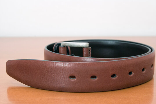 Brown Leather belt and buckle