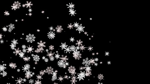 Abstract winter snowfall creating a beautiful magical festive holiday atmosphere