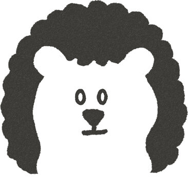 Cute Mole Face Character Flat Vector Illustration