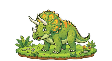 Fototapeta premium clip art of triceratops