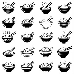 Fototapeta premium Rice Bowl Clip Art