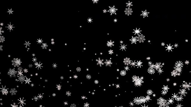 This animation features delicate individual snowflakes slowly descending creating a festive mood.
