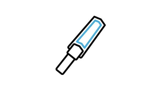 Detector device tool icon animation for detect metal. Animated security device with alpha channel