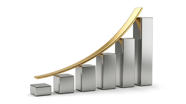 business graph with arrow