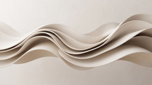 Elegant wavy paper design element for luxury branding and advertising