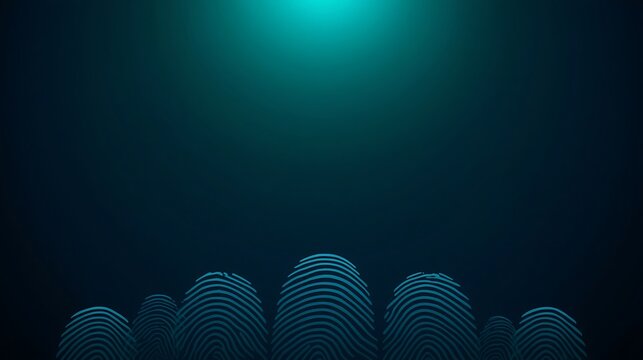 Abstract Digital Fingerprints: Biometric Security, Identity & Advanced Data Technology