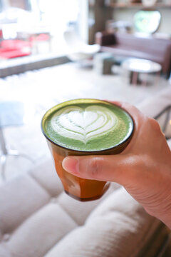 matcha green tea, milk green tea or matcha latte or matcha green tea latte or green tea