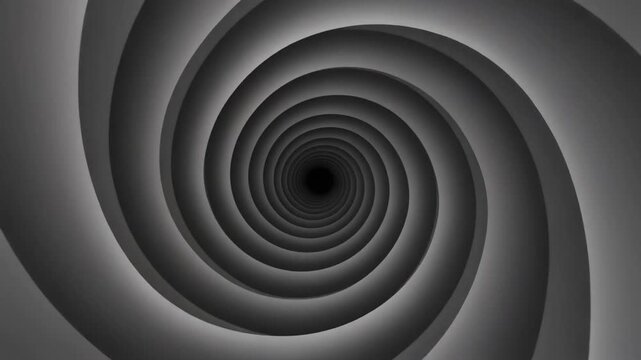 Abstract grayscale image featuring concentric circular ripples expanding outward from a central point, creating a.