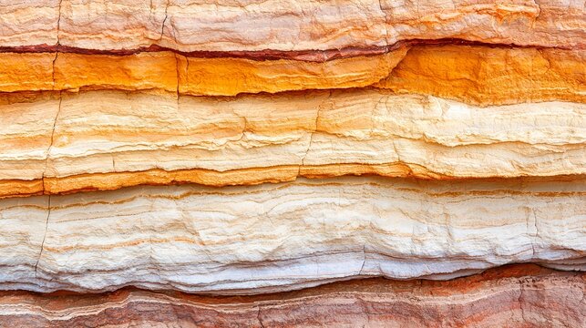 Macro view of rock formation background, stratified layers