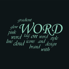 Fototapeta premium Word Cloud with WORD background design. 