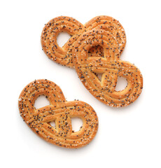 Plakat Top view of poppy seed biscuits