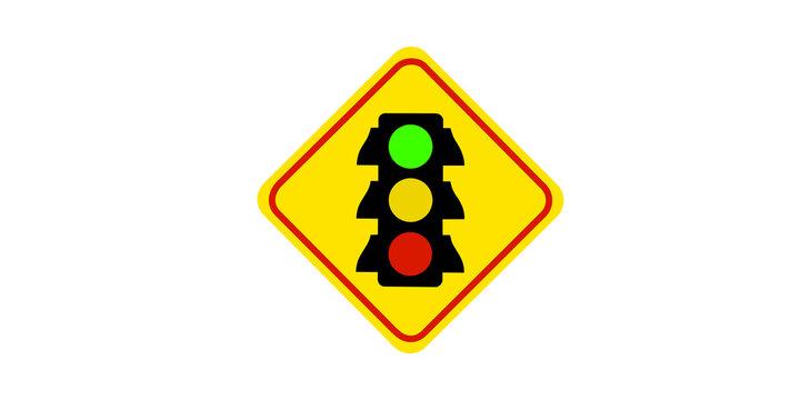 Traffic light signal sign with green light illuminated for go.