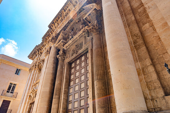 Syracuse baroque region and city in Sicily south of Italy and ortigia